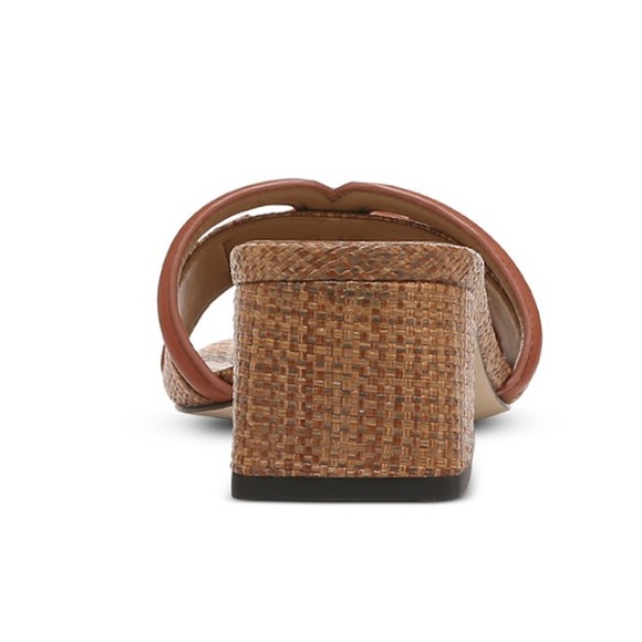 Sam Edelman Waylon Raffia Slides Square Toe Block Heel 6.5M worn once! - Picture 7 of 9